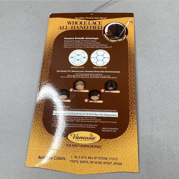 Edin #1B Off Black Body Wave Brazilian Human Hair Blend Lace Front Wig - Picture 9 of 11